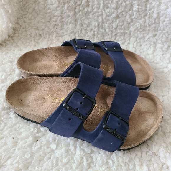 Birkenstock Shoes - Birkenstock Navy Blue Arizona Sandals sz 35